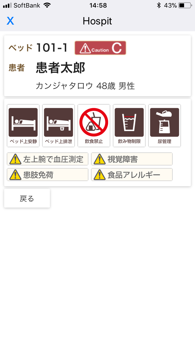 ピクトグラム画面