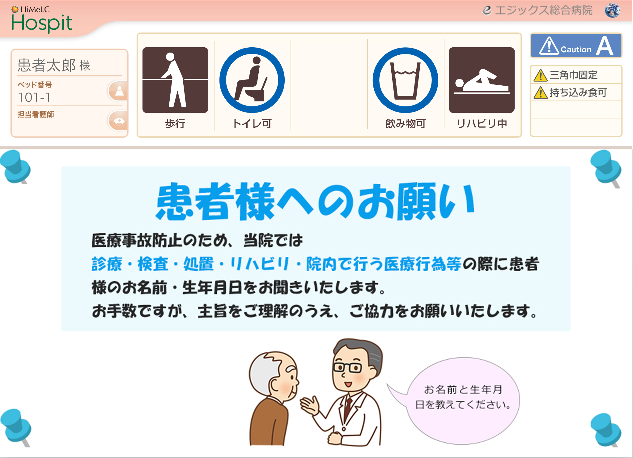 スクリーン表示画面